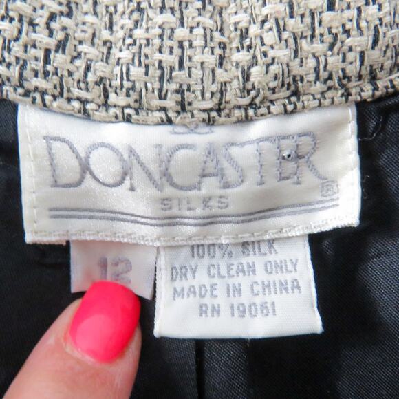 Vintage 1980s Doncaster Silks Brown Straight Leg Tweed Trouser Pants 30" - Picture 6 of 7